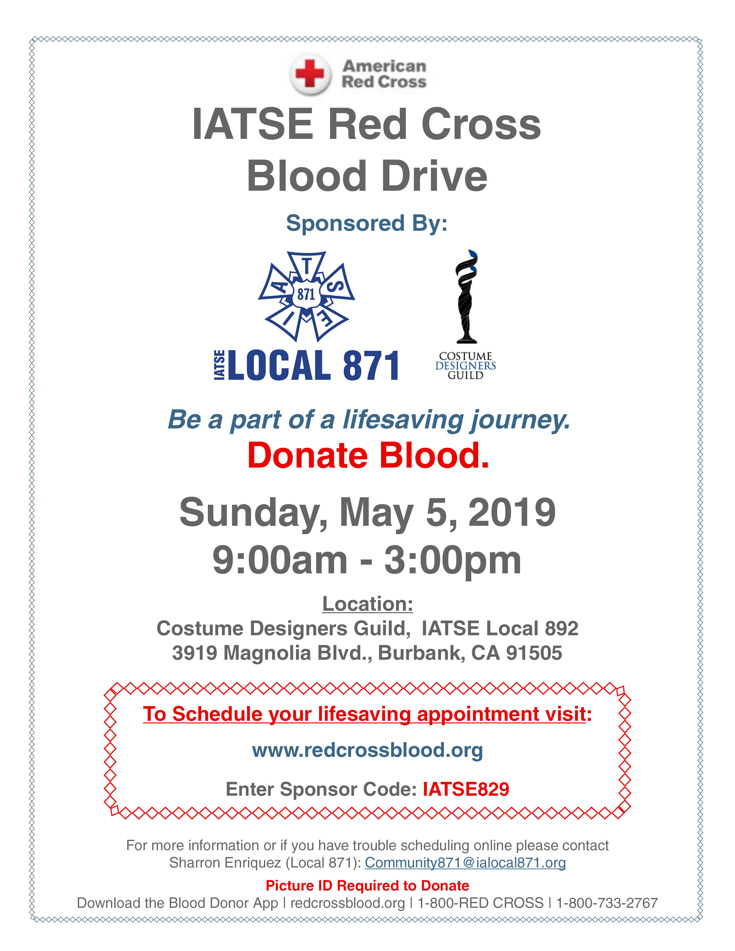 IATSE Red Cross Blood Drive